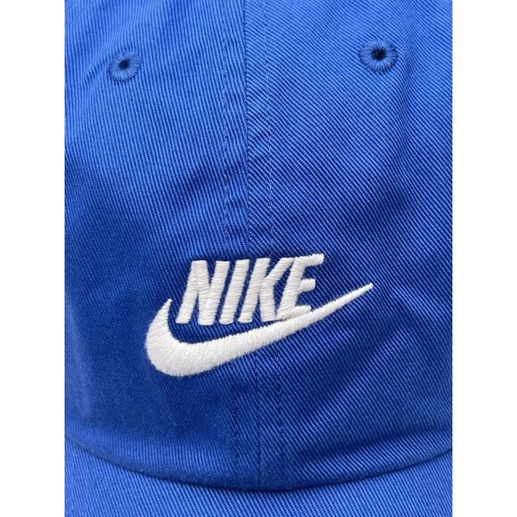 NIKE Hat Blue Size M/L Medium Large Embroidered Logo Baseball Cap Mens Womens - Picture 2 of 8
